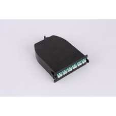 MPO кассета OM4, 12xLC, тип B, низкие потери, черная LANMASTER LAN-MCSB-1M-12LC/OM4