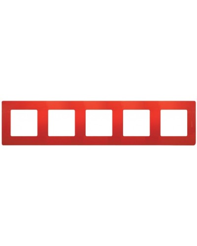 Рамка 5 постов Etika красный Legrand 672535 в Кирове Аксессуары для кабель-канала Pintop.ru