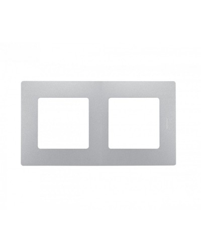 Рамка 2 поста Etika алюминий Legrand 672552 в Кирове Аксессуары для кабель-канала Pintop.ru