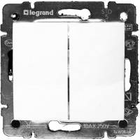 Выключатель двухклавишный 10 AX 250 В белый Valena Legrand 774405
